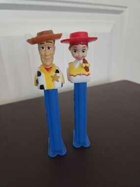 Disney Woody & Jessie Blue Stem PEZ Candy Dispensers